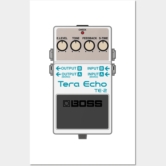 Boss TE-2 Tera Echo Guitar Effect Pedal Wall Art by conform